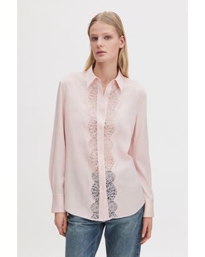 Filippa K Vertical Lace Detail Shirt - Pink
