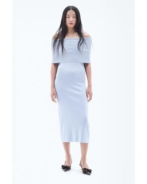 Filippa K Off Shoulder Dress - Blue