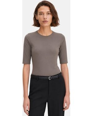Filippa K Cotton Stretch Elbow Sleeve - Brown