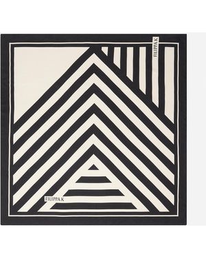 Filippa K Printed Silk Scarf - Black
