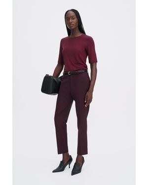 Filippa K Emma Cropped Cool Wool Pants - Red