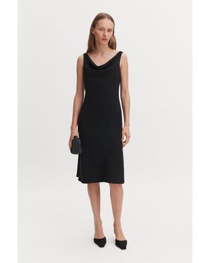 Filippa K Draped Waterfall Dress - Black