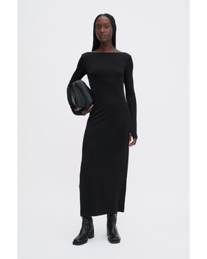 Filippa K Scooped Back Jersey Dress - Black