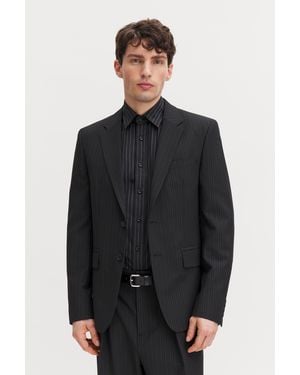 Filippa K Slim Pinstripe Blazer - Black