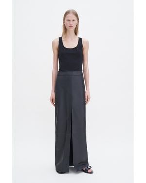 Filippa K Leather Pencil Skirt - Blue