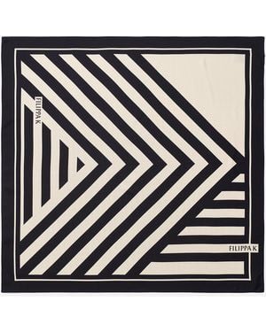 Filippa K Printed Silk Scarf - Black