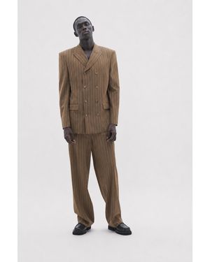 Filippa K Wool Pinstripe Blazer - Brown