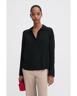 Filippa K Half Placket Blouse - Black