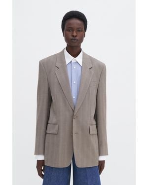 Filippa K Tailored Herringbone Blazer - Blue