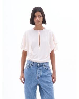 Filippa K Frill Sleeve Top - Pink