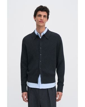 Filippa K Cotton Merino Knit Shirt - Blue