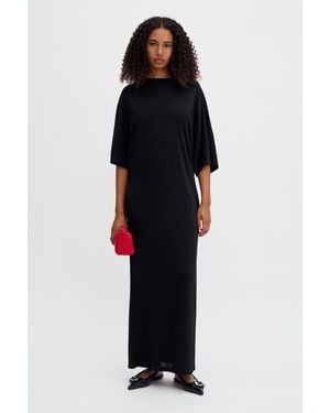 Filippa K Crepe Jersey Batwing Dress - Black