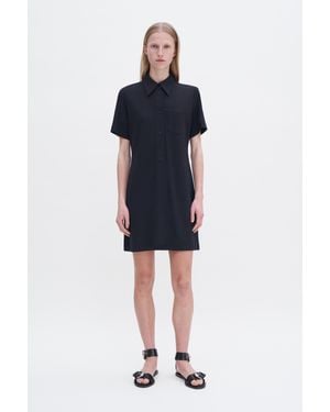 Filippa K Jersey Shirt Dress - Blue