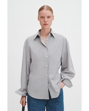 Filippa K Hourglass Microcheck Shirt - Grey