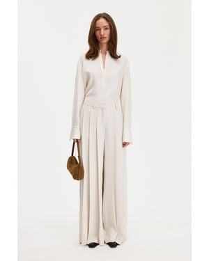 Filippa K Fully Pleated Trousers - Natural