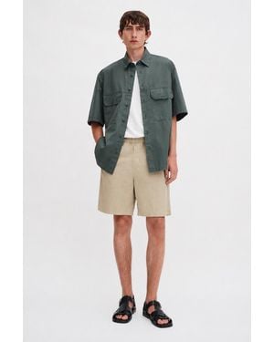 Filippa K Theo Linen Shorts - Green