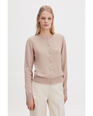 Filippa K Cashmere Crewneck Cardigan - Natural