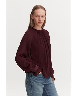 Filippa K Plissé Raglan Blouse - Red