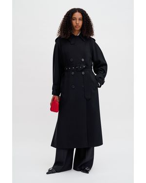 Filippa K Draped Trench Coat - Black