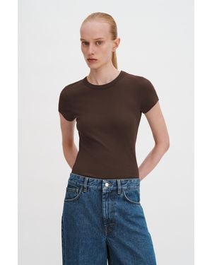 Filippa K Fine Rib Tee - Blue