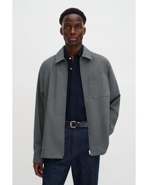 Filippa K Pinstripe Track Shirt - Blue