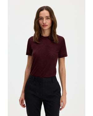 Filippa K Lyocell Cashmere Tee - Red