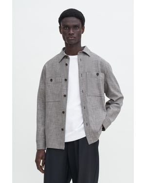 Filippa K Relaxed Viscose Overshirt - Grey