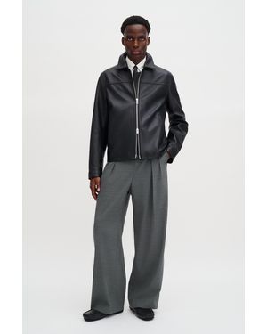 Filippa K Leather Coach Jacket - Black