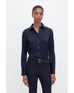 Filippa K Eira Silk Shirt - Blue