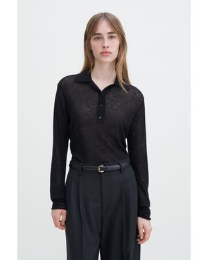 Filippa K Knit Polo Jumper - Black