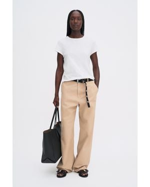 Filippa K Baggy Cotton Trousers - White