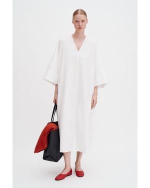 Filippa K V-Neck Cotton Kaftan - White