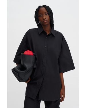 Filippa K Oversized Short Sleeve Shirt - Black