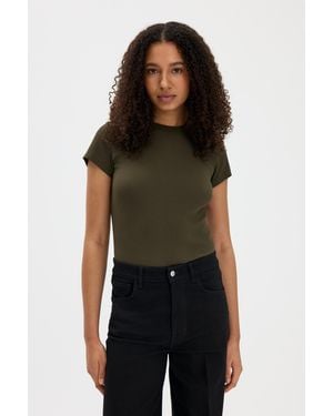 Filippa K Fine Rib Tee - Black