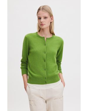 Filippa K Cashmere Crewneck Cardigan - Green