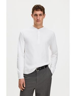 Filippa K Cotton Rib Henley - White