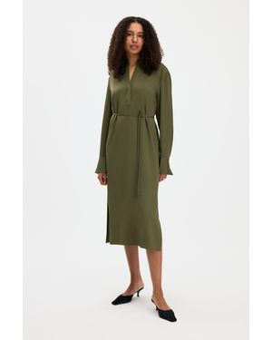 Filippa K Half Placket Dress - Green