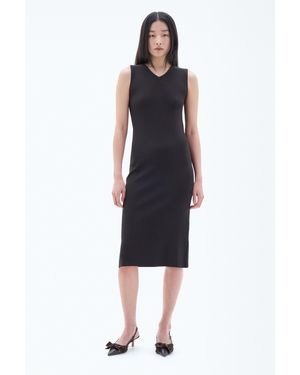 Filippa K V-Neck Knit Dress - Black