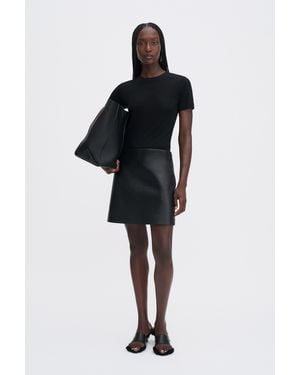 Filippa K Leather Mini Skirt - Black