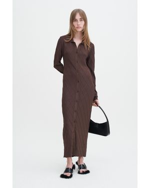 Filippa K Diamond Shirt Dress - Brown