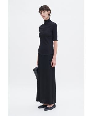 Filippa K Shiny Rib Maxi Skirt - Blue
