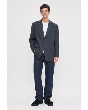 Filippa K Oversized Brushed Wool Blazer - Blue