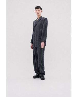 Filippa K Wool Pinstripe Blazer - Blue