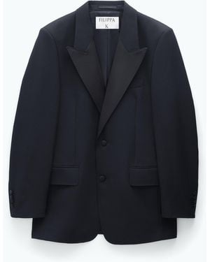 Filippa K Tailored Tuxedo Blazer - Blue