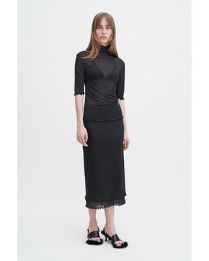 Filippa K Layered Frill Crepe Skirt - Black