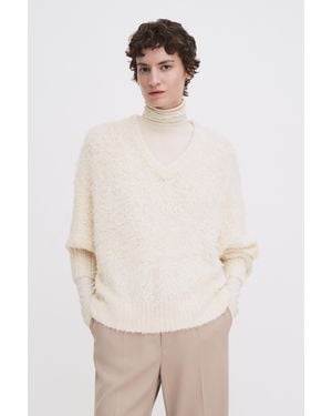 Filippa K Fluffy Silk V-Neck Jumper - Natural