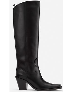 Filippa K Cowboy Leather Boots - Black
