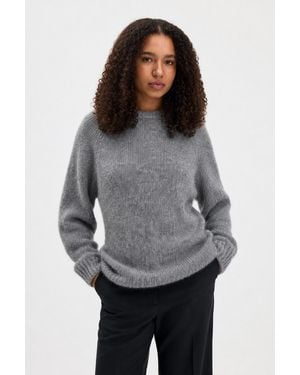 Filippa K Hairy Alpaca Sweater - Grey