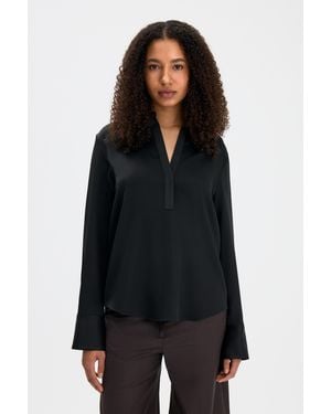 Filippa K Half Placket Blouse - Black
