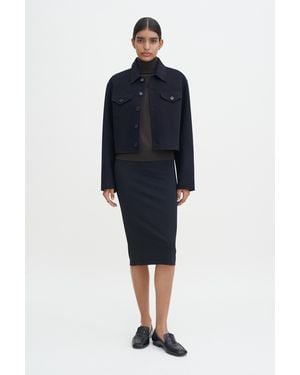 Filippa K Short Wool Cashmere Jacket - Blue